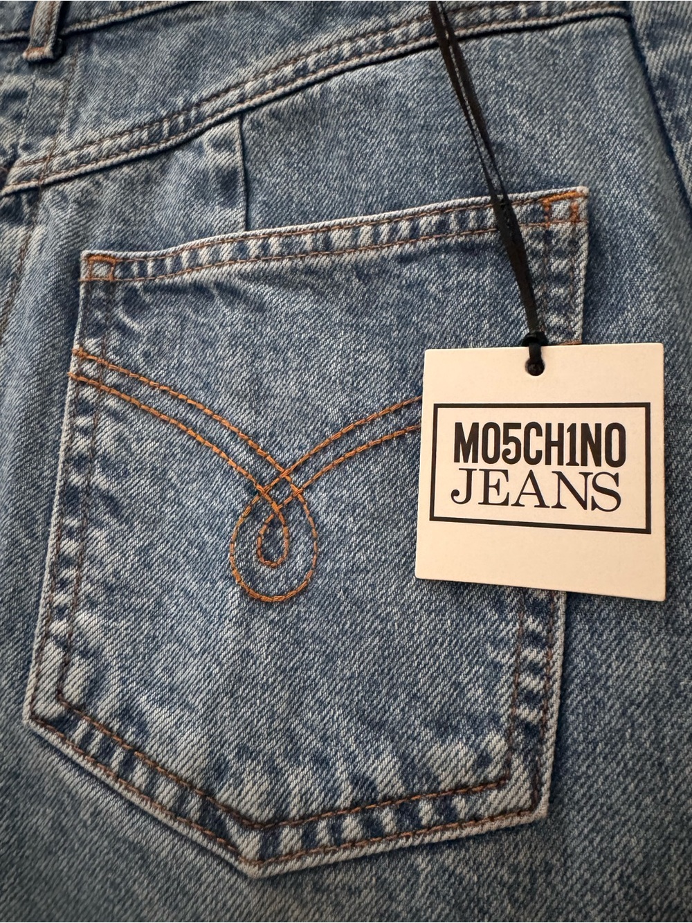 Moschino Light Blue Fishtail Denim Jacket - Picture 3 of 10